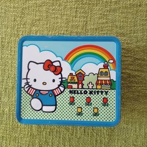 Vintage y2k hello kitty rainbow tin lunchbox